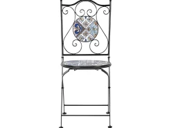 New Beliani Pieghevole CIVITA Metallo Nero Blu Marrone Nero