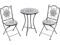 Sale Beliani Pieghevole COMISO Metallo Nero/Bianco Bianco Nero