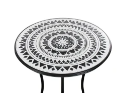 Sale Beliani Pieghevole COMISO Metallo Nero/Bianco Bianco Nero