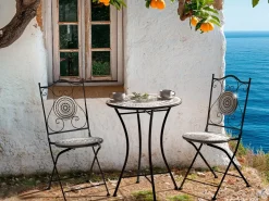 Sale Beliani Pieghevole COMISO Metallo Nero/Bianco Bianco Nero