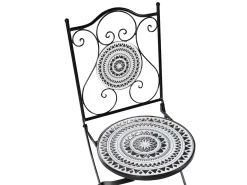 Sale Beliani Pieghevole COMISO Metallo Nero/Bianco Bianco Nero