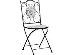 Sale Beliani Pieghevole COMISO Metallo Nero/Bianco Bianco Nero