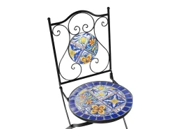 Beliani Pieghevole CORIANO Metallo Nero Blu Nero