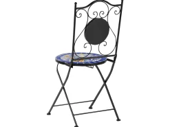 Beliani Pieghevole CORIANO Metallo Nero Blu Nero