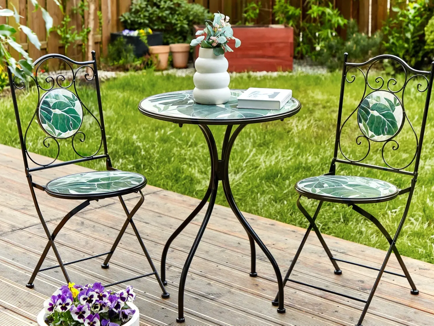 Outlet Beliani Pieghevole COZZANA Metallo Nero Verde Nero