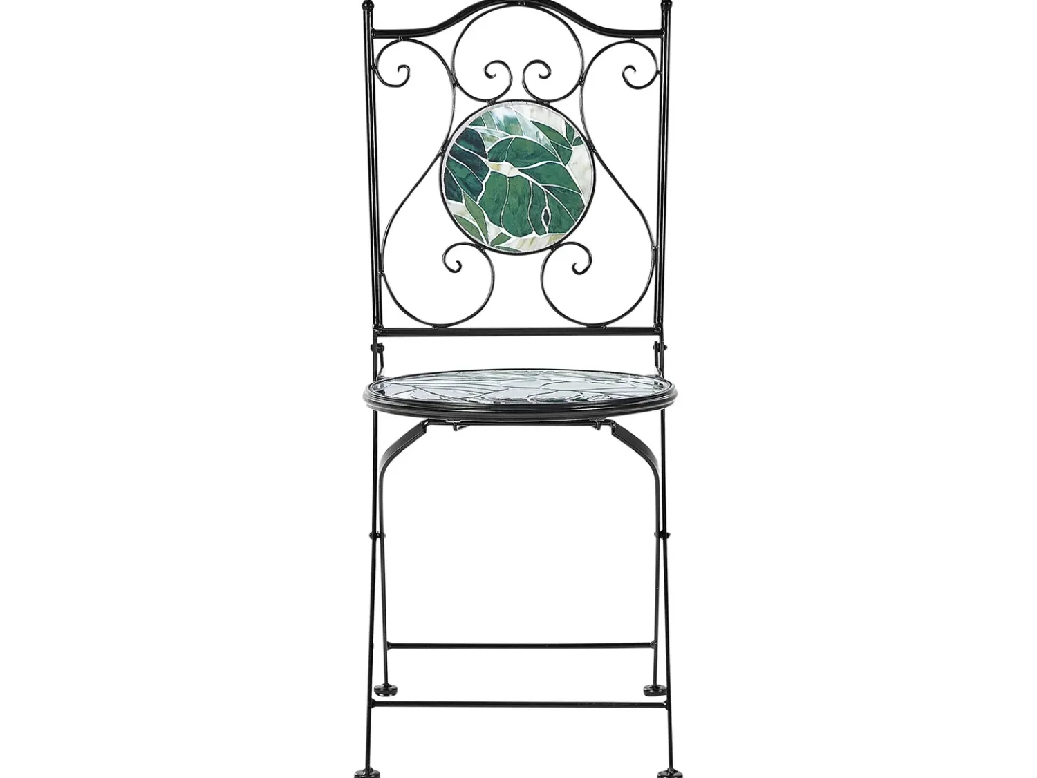 Outlet Beliani Pieghevole COZZANA Metallo Nero Verde Nero