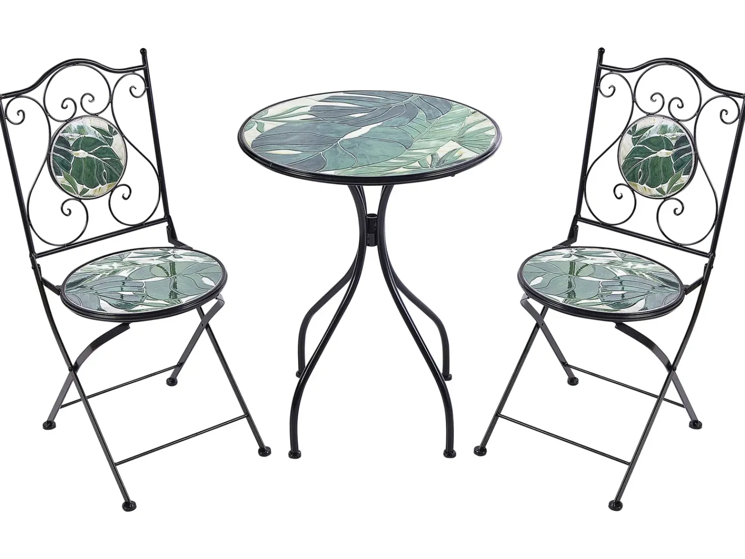 Outlet Beliani Pieghevole COZZANA Metallo Nero Verde Nero