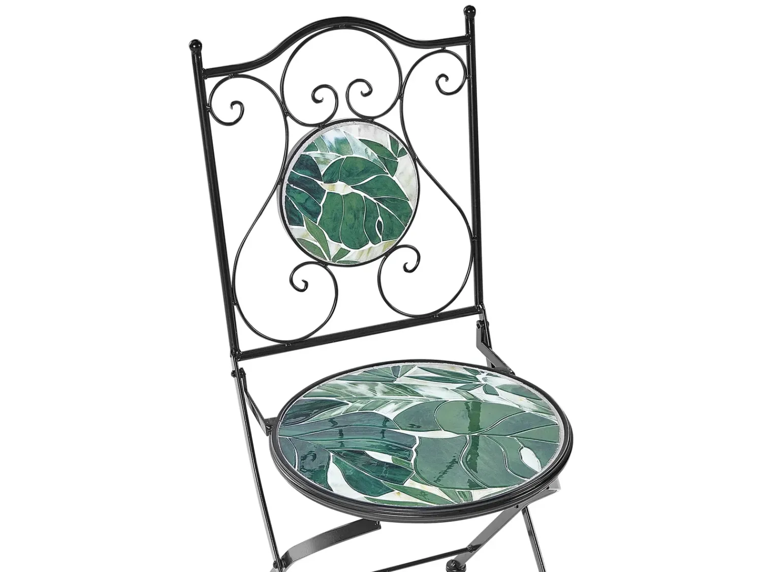 Outlet Beliani Pieghevole COZZANA Metallo Nero Verde Nero