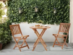 Discount Beliani Set bistrot Pieghevole FEBBIO Legno di acacia certificato Marrone