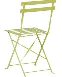 Beliani Set bistrot Pieghevole FIORI Metallo lime Verde