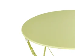 Beliani Set bistrot Pieghevole FIORI Metallo lime Verde