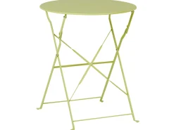 Beliani Set bistrot Pieghevole FIORI Metallo lime Verde