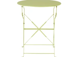 Beliani Set bistrot Pieghevole FIORI Metallo lime Verde