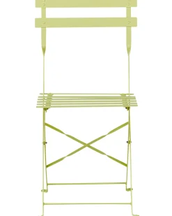 Beliani Set bistrot Pieghevole FIORI Metallo lime Verde