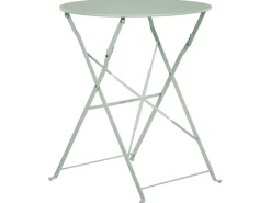 Clearance Beliani Set bistrot Pieghevole FIORI Metallo Grigio