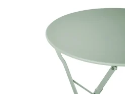 Clearance Beliani Set bistrot Pieghevole FIORI Metallo Grigio