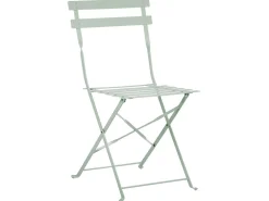 Clearance Beliani Set bistrot Pieghevole FIORI Metallo Grigio