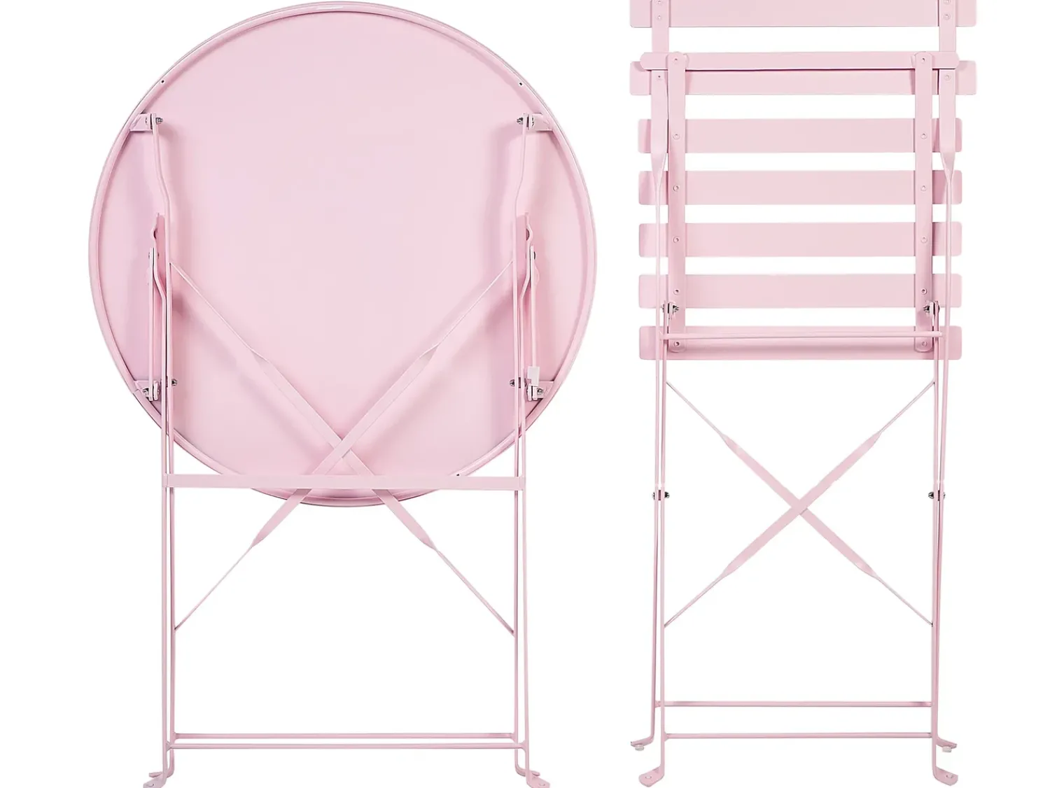 Sale Beliani Pieghevole FIORI Metallo pastello Rosa