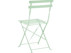 Clearance Beliani Set bistrot Pieghevole FIORI Metallo menta Verde