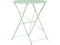Clearance Beliani Set bistrot Pieghevole FIORI Metallo menta Verde