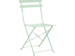 Clearance Beliani Set bistrot Pieghevole FIORI Metallo menta Verde