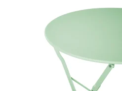 Clearance Beliani Set bistrot Pieghevole FIORI Metallo menta Verde