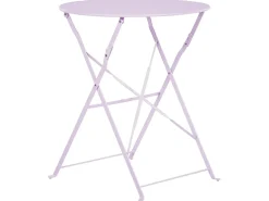 Best Beliani Set bistrot Pieghevole FIORI Metallo Viola