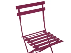 Hot Beliani Set bistrot Pieghevole FIORI Metallo Bordeaux Rosso