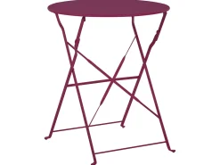 Hot Beliani Set bistrot Pieghevole FIORI Metallo Bordeaux Rosso