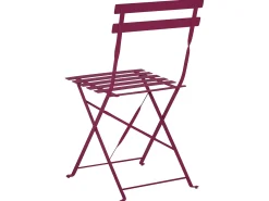Hot Beliani Set bistrot Pieghevole FIORI Metallo Bordeaux Rosso