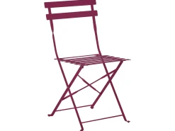Hot Beliani Set bistrot Pieghevole FIORI Metallo Bordeaux Rosso