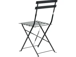 Beliani Set bistrot Pieghevole FIORI Metallo Nero