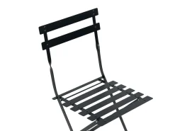 Beliani Set bistrot Pieghevole FIORI Metallo Nero