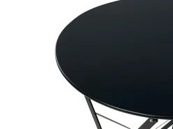Beliani Set bistrot Pieghevole FIORI Metallo Nero