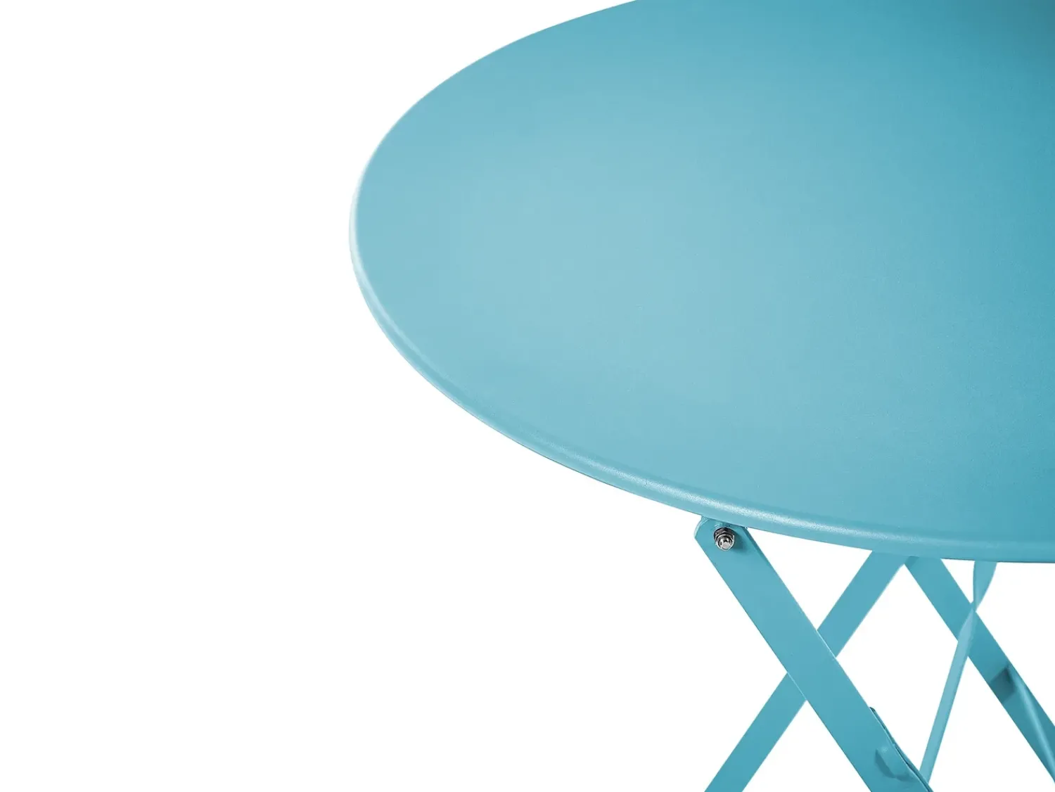 New Beliani Set bistrot Pieghevole FIORI Metallo oltremare Blu