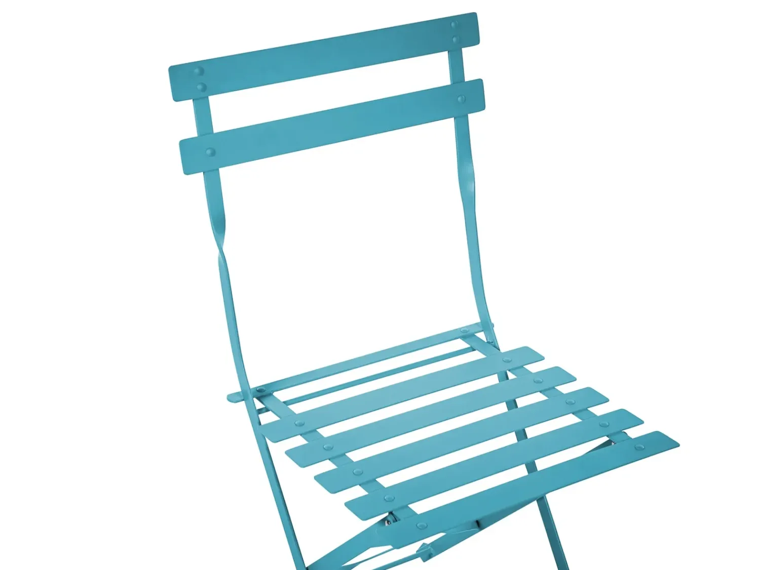 New Beliani Set bistrot Pieghevole FIORI Metallo oltremare Blu