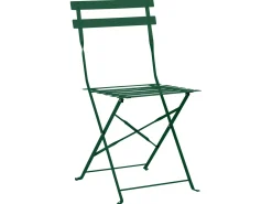 Beliani Set bistrot Pieghevole FIORI Metallo scuro Verde
