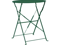 Beliani Set bistrot Pieghevole FIORI Metallo scuro Verde