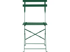 Beliani Set bistrot Pieghevole FIORI Metallo scuro Verde