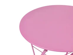 Sale Beliani Set bistrot Pieghevole FIORI Metallo Rosa