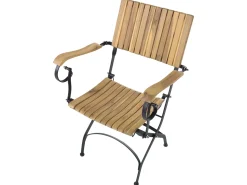 Clearance Beliani Pieghevole LASCARI Legno d'acacia Marrone chiaro Marrone Nero
