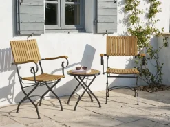 Clearance Beliani Pieghevole LASCARI Legno d'acacia Marrone chiaro Marrone Nero