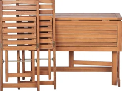 Beliani Set bistrot Pieghevole LENOLA Legno d'acacia Marrone