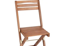 Beliani Set bistrot Pieghevole LENOLA Legno d'acacia Marrone