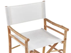 New Beliani Pieghevole MOLISE Bambù Marrone Bianco Marrone