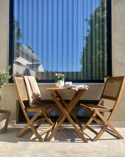 Clearance Beliani Pieghevole PARAGGI Legno di acacia certificato Marrone