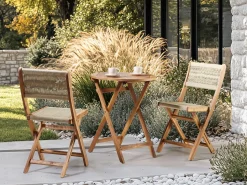 New Beliani Pieghevole PROSSEDI Legno d'acacia Beige Beige Marrone