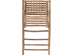 Hot Beliani Set bistrot Pieghevole SAVELLETRI Bambù Marrone Bianco Marrone