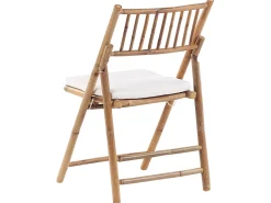 Hot Beliani Set bistrot Pieghevole SAVELLETRI Bambù Marrone Bianco Marrone