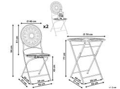 Sale Beliani Pieghevole SCAFA Metallo Bianco